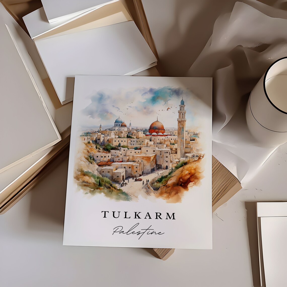 Tulkarm Palestine Wall Art Print, Custom Text - Image 5