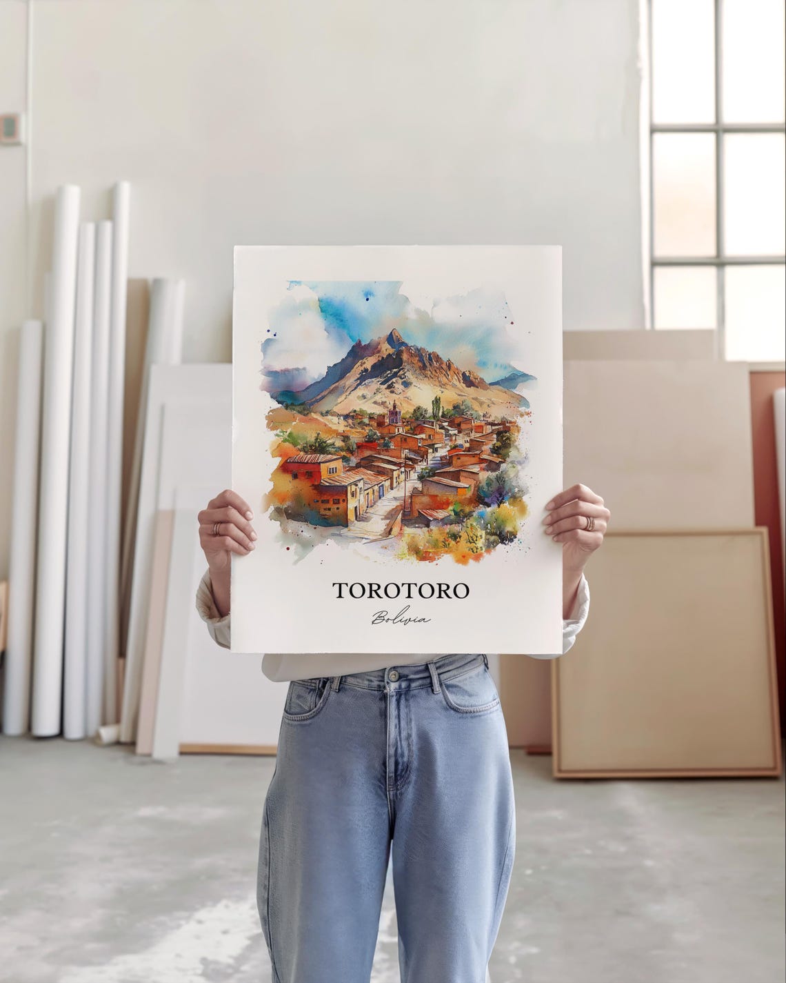 Torotoro Bolivia Wall Art Potos Print Watercolor Gift Travel Poster Housewarming - Image 4