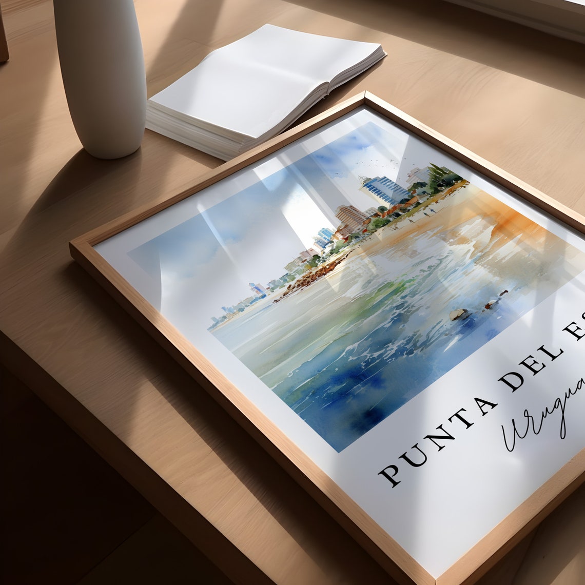 Punta Del Este Traditional Travel Art Uruguay Poster Wedding Gift Birthday Present Custom Text Personalized - Image 4