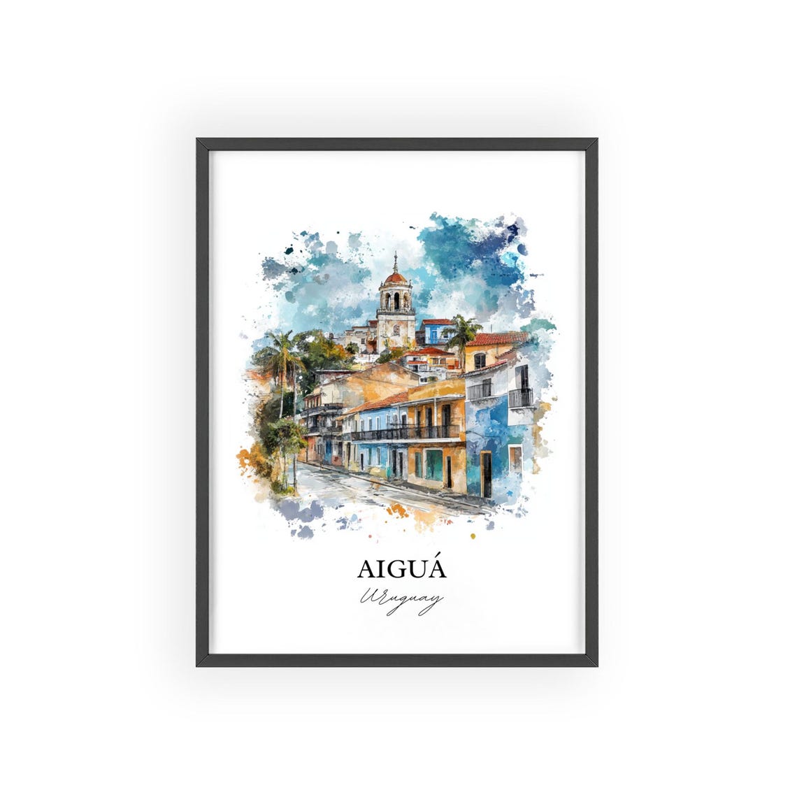 Aigu Uruguay Wall Art Maldonado Print Watercolor Gift Travel Poster Housewarming - Image 2
