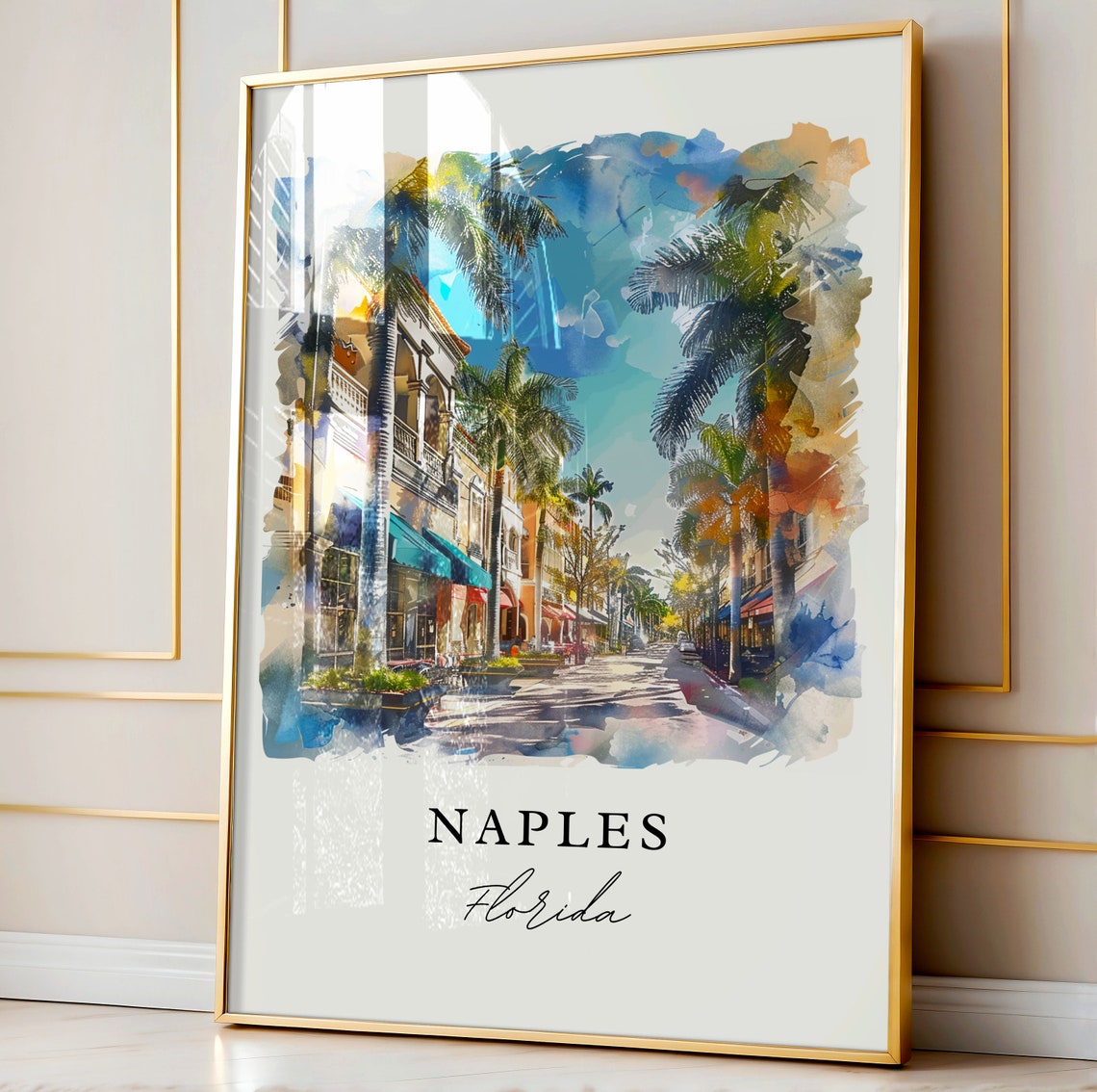 Naples Florida Travel Poster, Housewarming Wall Art - Image 4