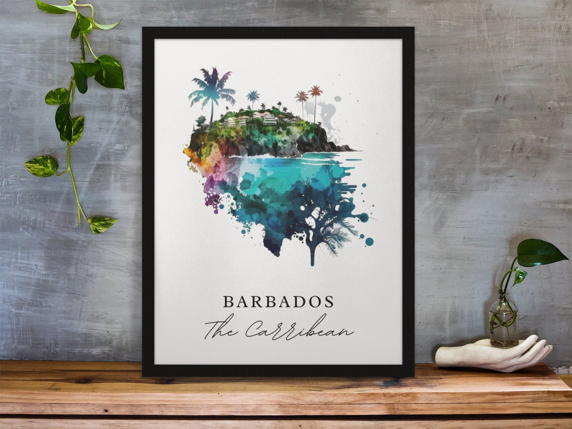 Barbados Traditional Travel Poster, Caribbean Art - Image 3
