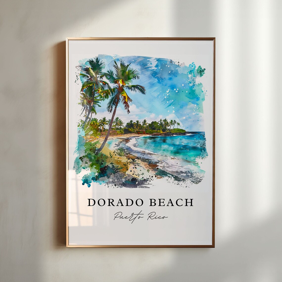 Dorado Beach Puerto Rico Travel Poster, Wall Art