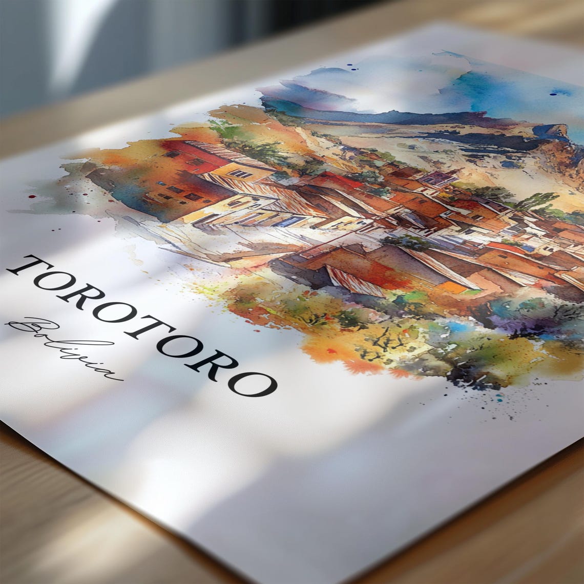 Torotoro Bolivia Wall Art Potos Print Watercolor Gift Travel Poster Housewarming - Image 7