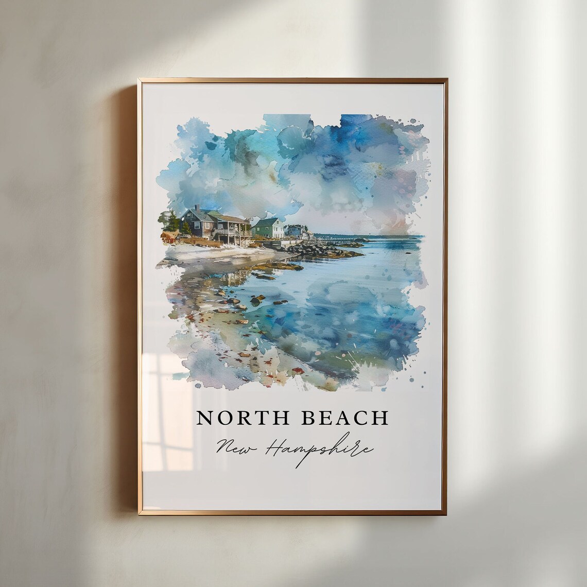 North Beach NH Travel Poster, Hampton New Hampshire