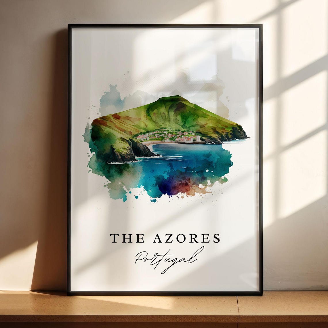 Azores Watercolor Travel Poster, Portugal Wall Art - Image 5