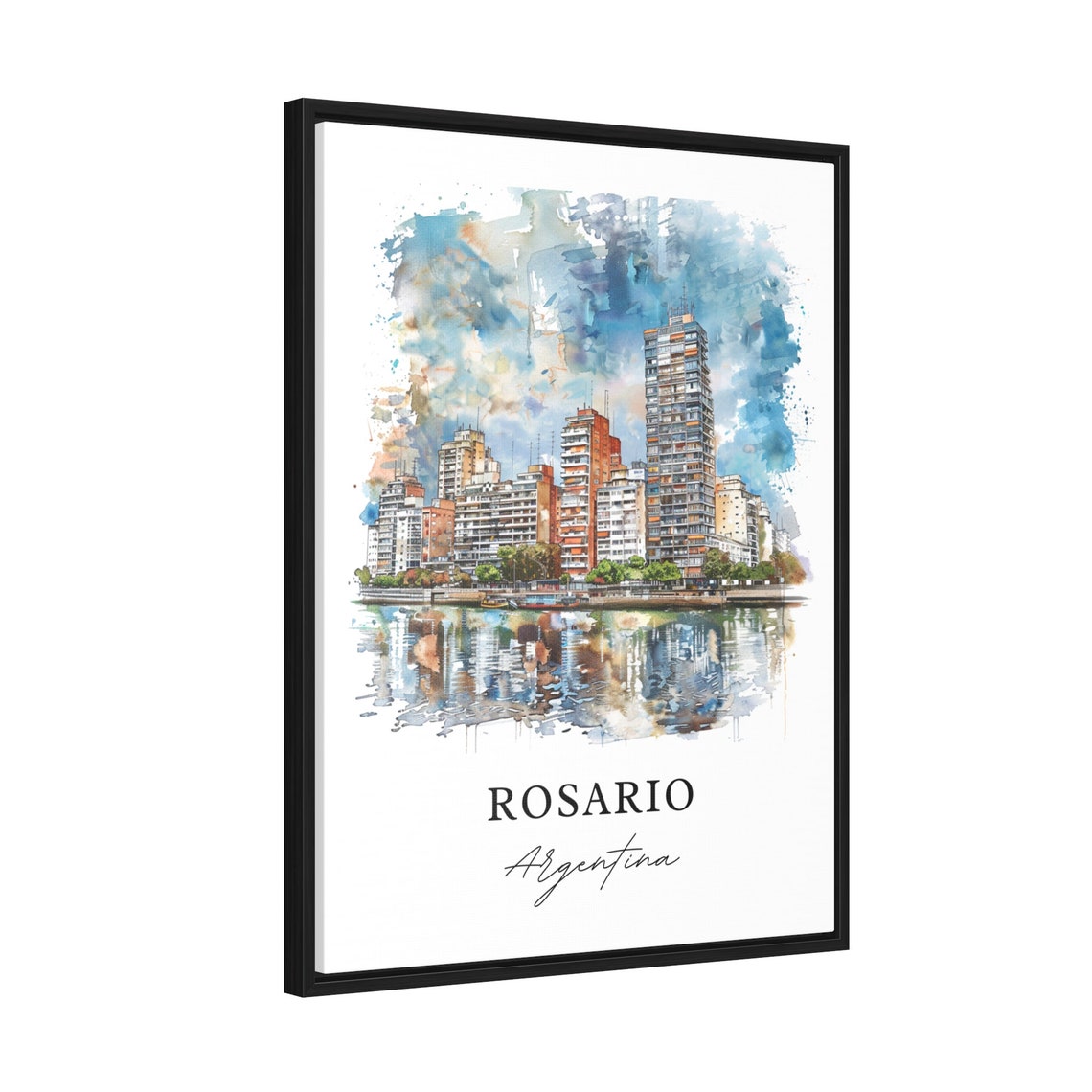 Rosario Argentina Wall Art Print Watercolor Gift Travel Poster Housewarming - Image 2