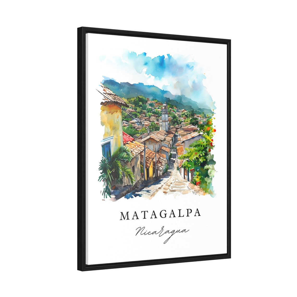 Matagalpa Nicaragua Wall Art Print Wedding Gift Birthday Present Custom Text Perfect - Image 2