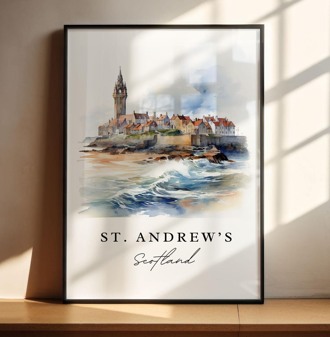St Andrews Scotland Travel Poster, Custom Text - Image 5