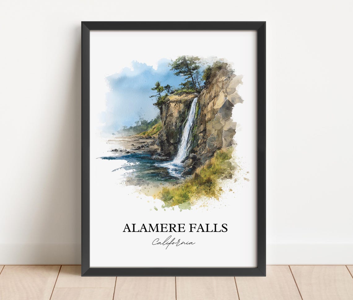 Alamere Falls California Point Reyes Seashore Waterfall Travel Poster - Image 4
