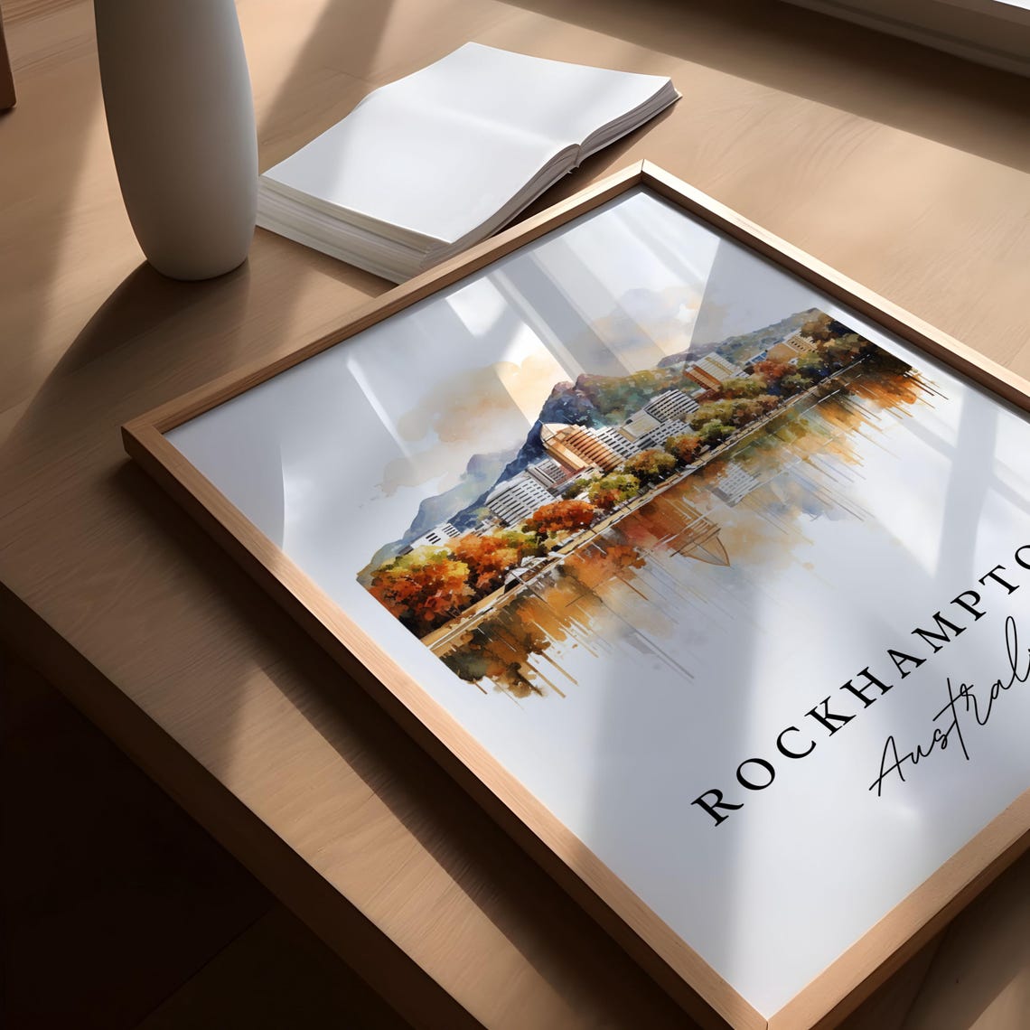 Rockhampton Queensland Travel Poster, Custom Text Print - Image 5