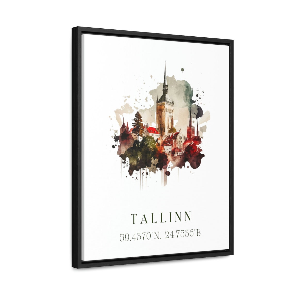 Tallinn Traditional Travel Poster, Custom Text - Image 2