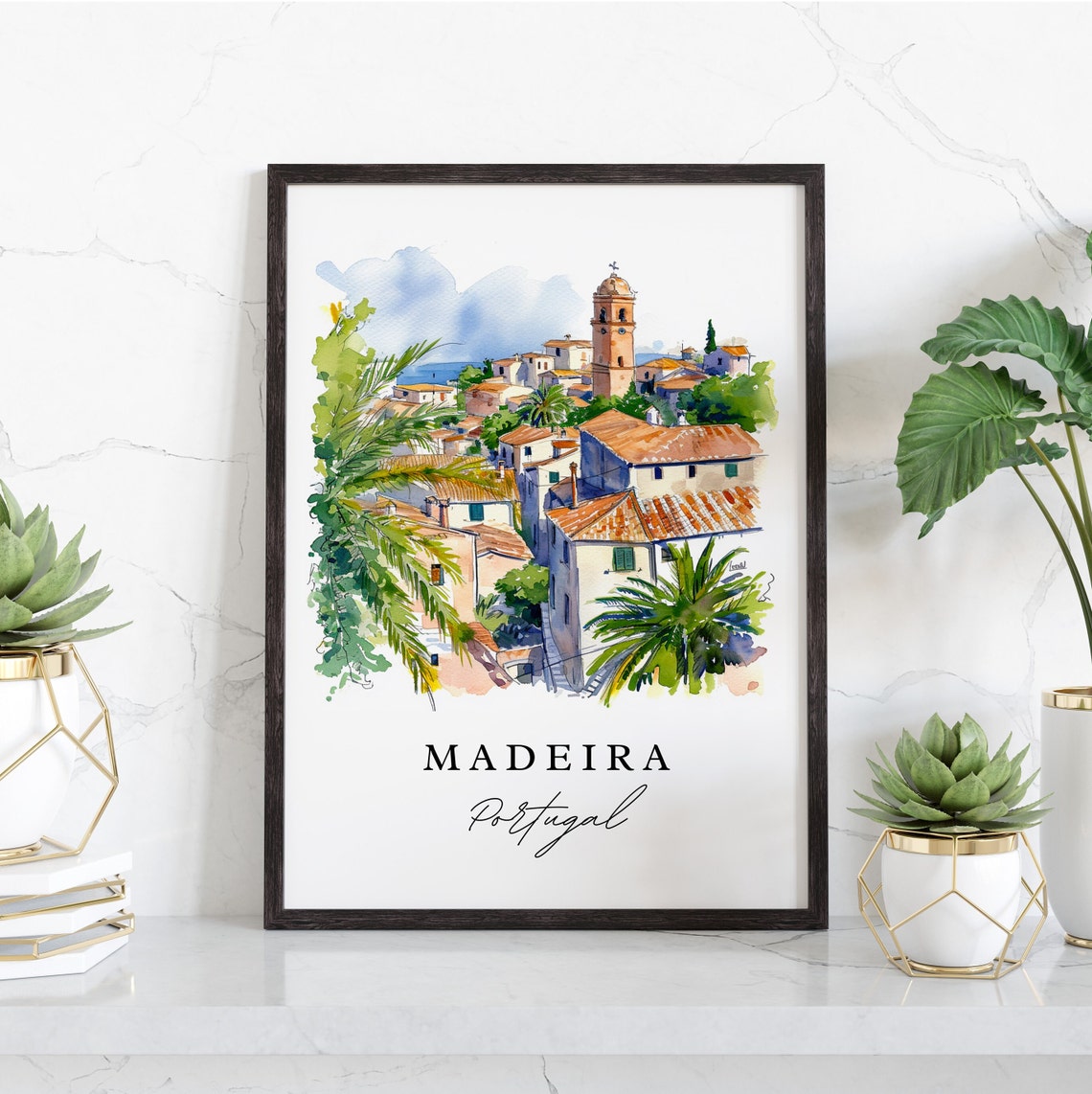 Madeira Traditional Travel Art Portugal Poster Print - Image 2