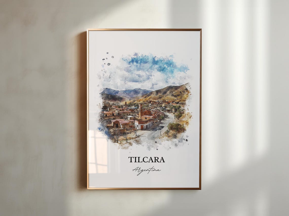 Tilcara Wall Art Agrentina Print Argentina Watercolor Gift Travel Poster Housewarming - Image 4