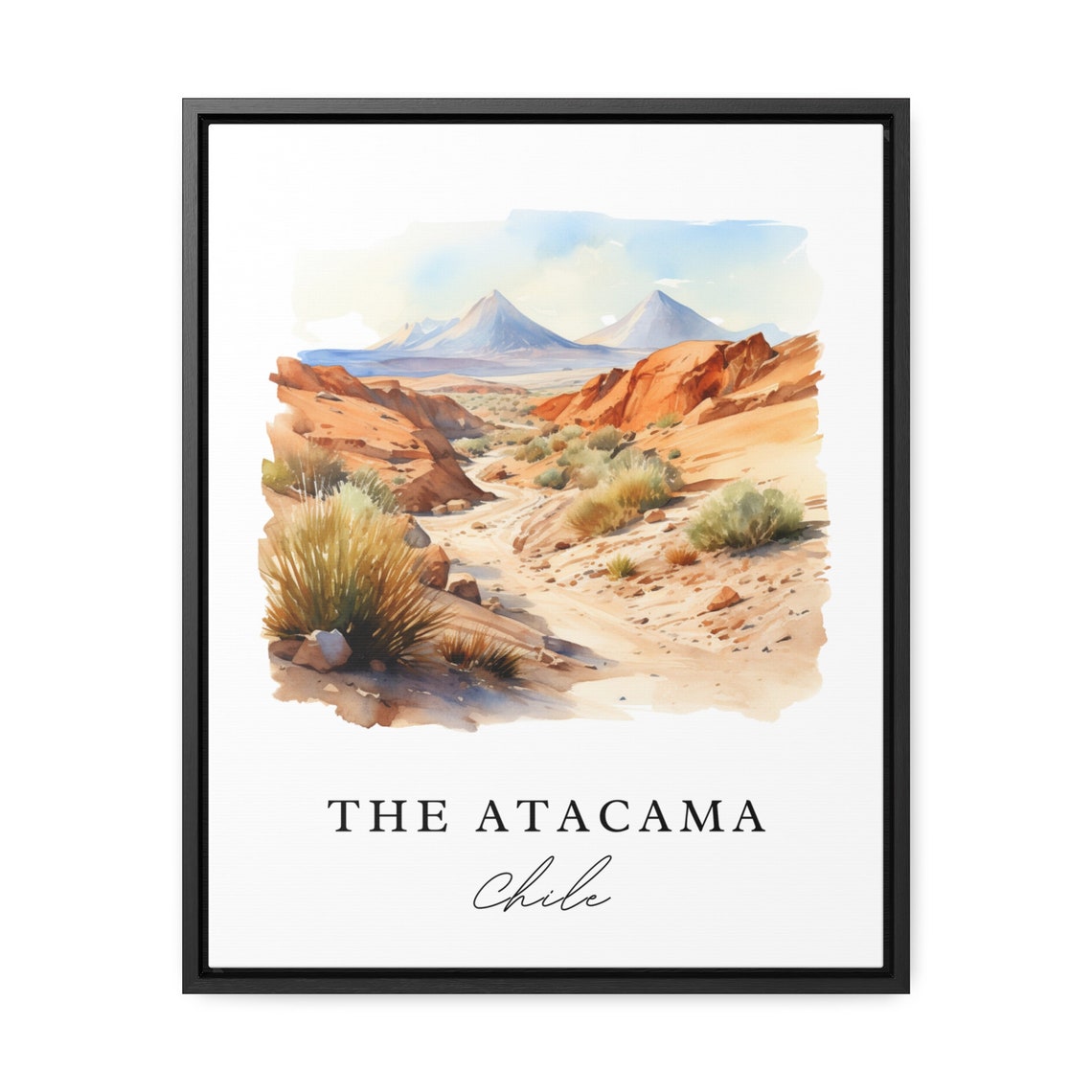 Atacama Desert Traditional Travel Art Chile The Poster Wedding Gift Birthday Present Custom Text Personalized - Image 2