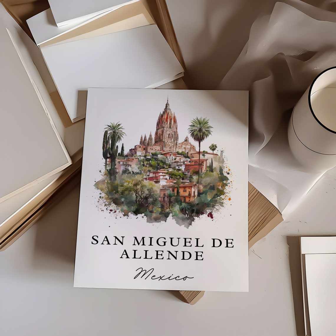 San Miguel De Allende Travel Poster, Custom Text - Image 6