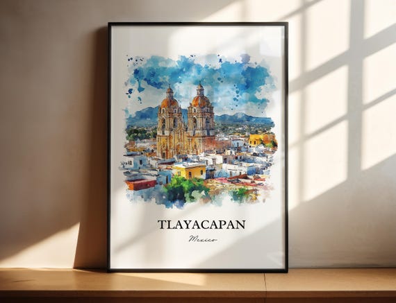 Tlayacapan Wall Art Morelos State Print Mexico Watercolor Mx Gift Travel Poster Housewarming