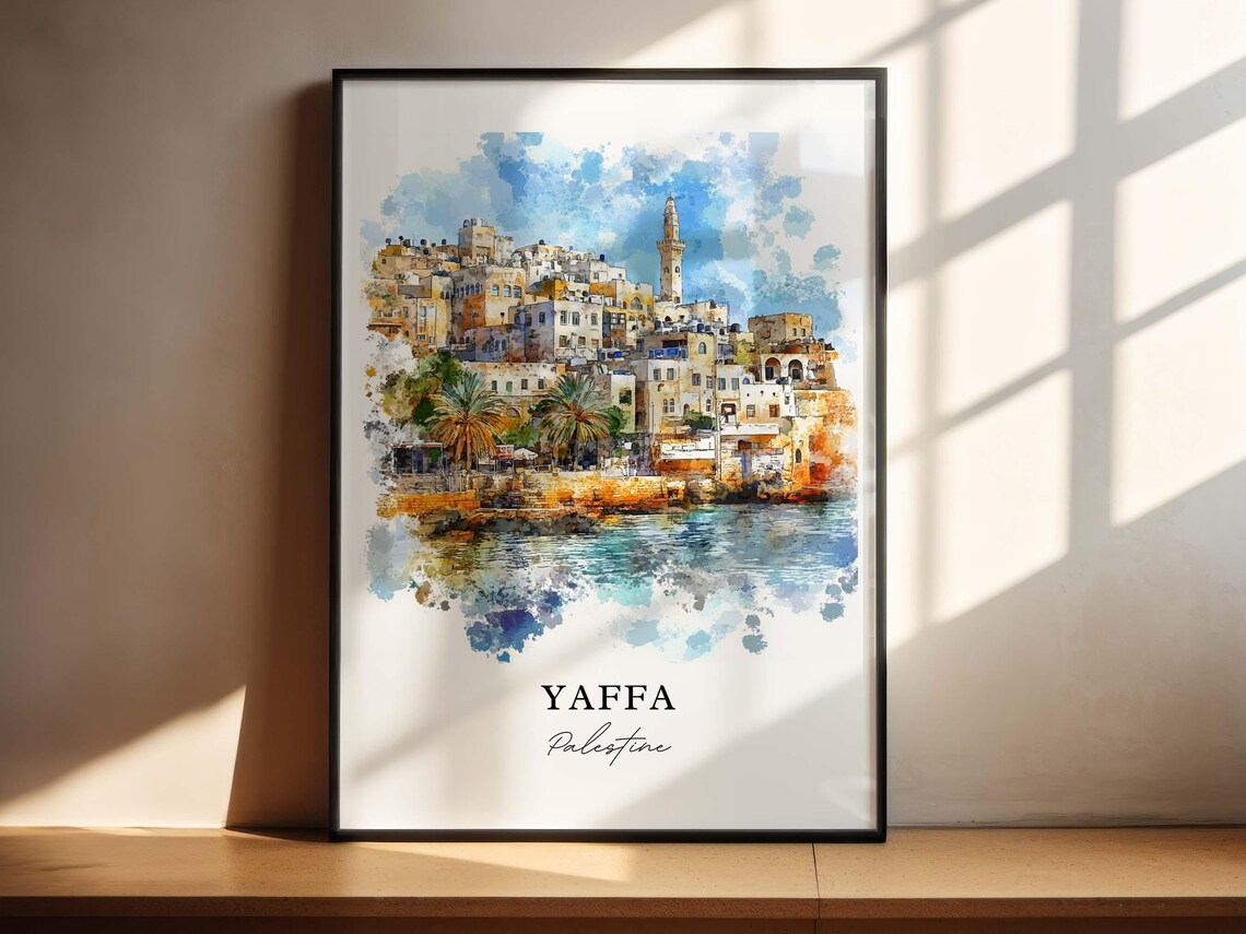 Yaffa, Palestine Watercolor Art Travel Poster - Image 4