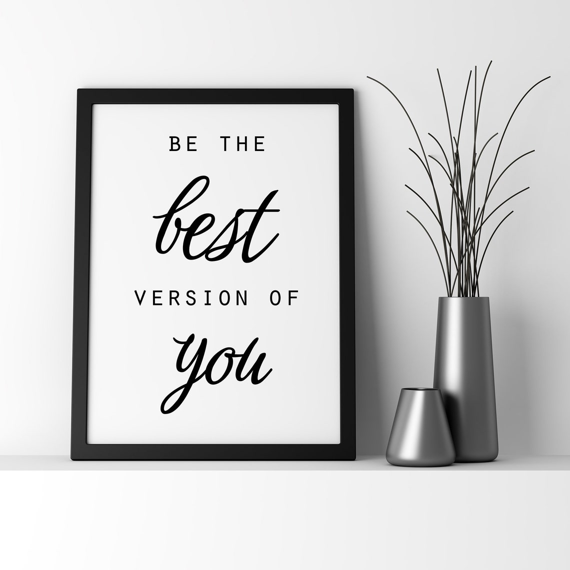 Be The Best Version Of You Inspiring Motivational Typography Poster - Image 2