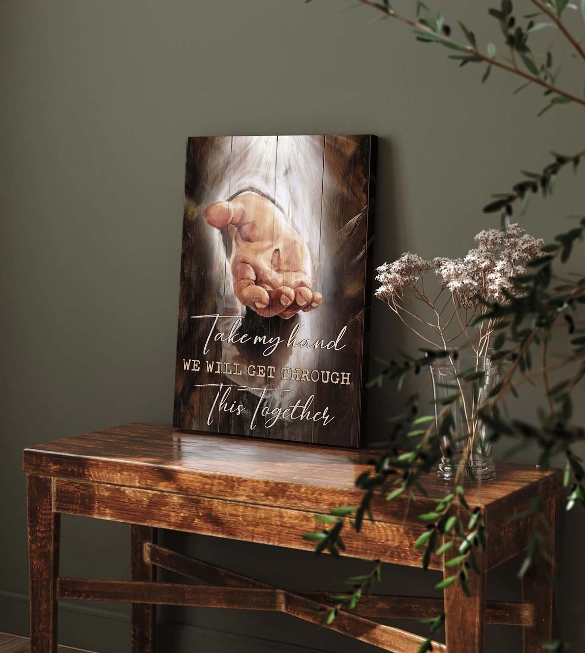 Take My Hand We Will Get Through This Together Jesus Hand Poster - Image 5