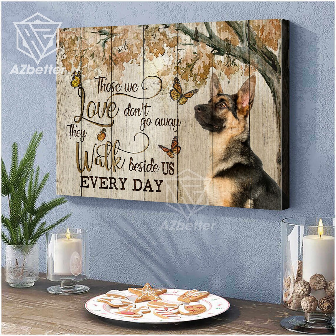 German Shepherd Memorial Wall Art, Dog Painting - Image 4