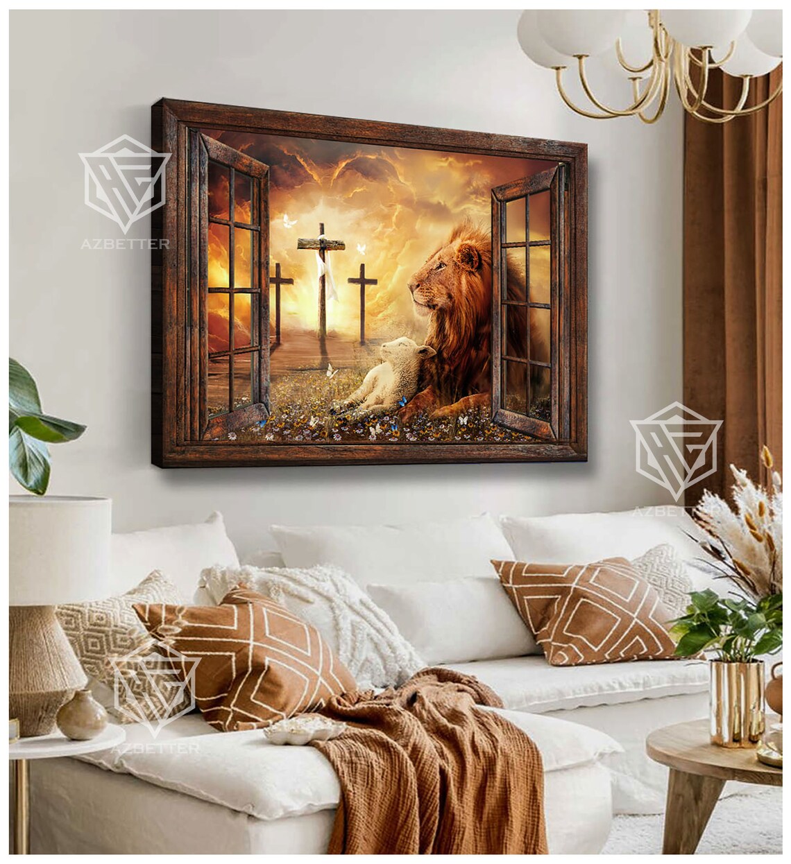 Lion Of Judah, Lamb Of God Christian Art Print - Image 4