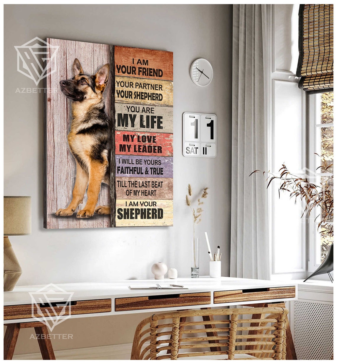 German Shepherd I Am Your Friend Partner Loyalty Tribute Quote Poster - Image 5
