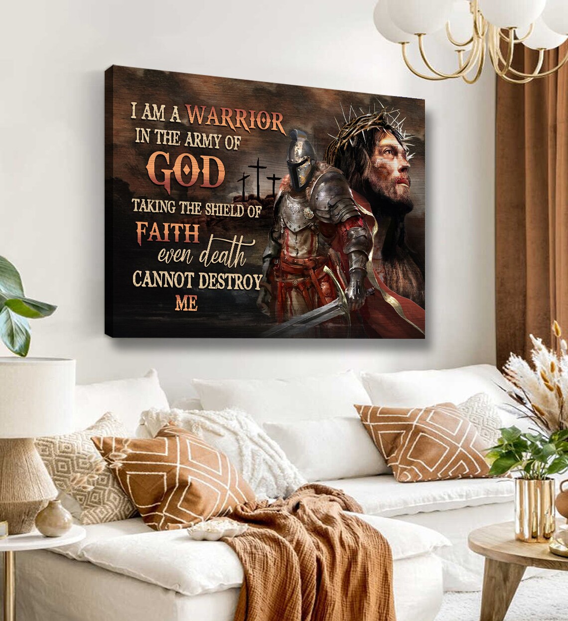 I Am a Warrior in the Army of God Shield of Faith Knight Poster - Image 3