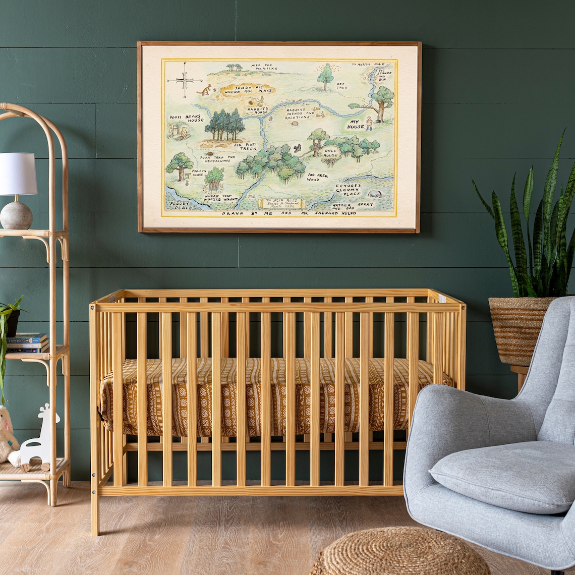 Winnie the Pooh Hundred Acre Wood Map Art Print - Image 3
