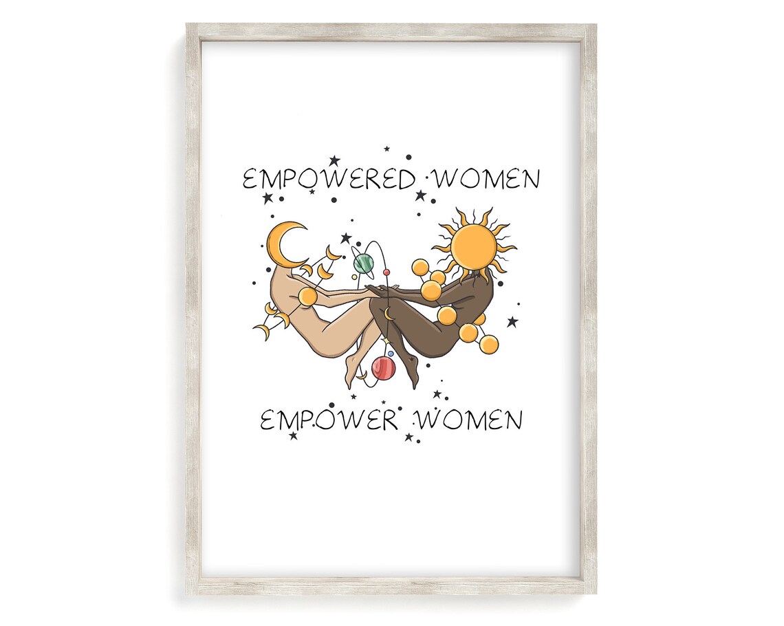 Empower Women Celestial Girl Power Art Print