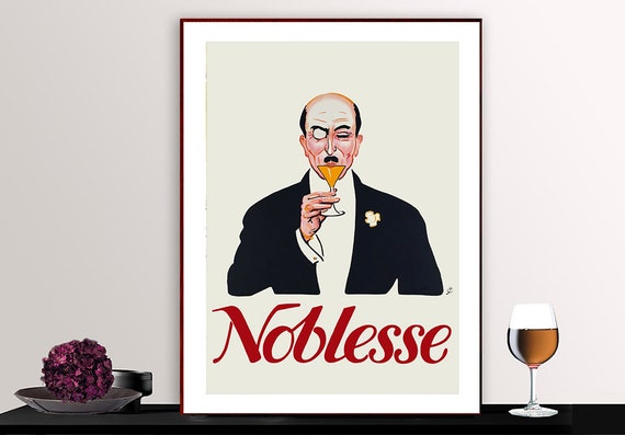 Noblesse Vintage Fooddrink Poster Poster Paper Or Print Gift Idea