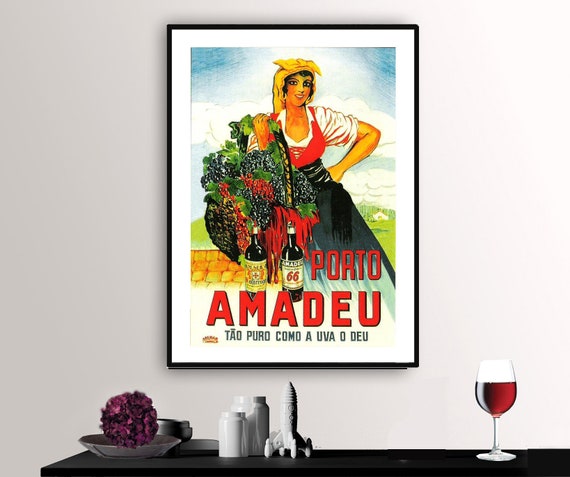 Porto Amadeu Vintage Fooddrink Poster Poster Print Or Print Gift Idea Wall Decor