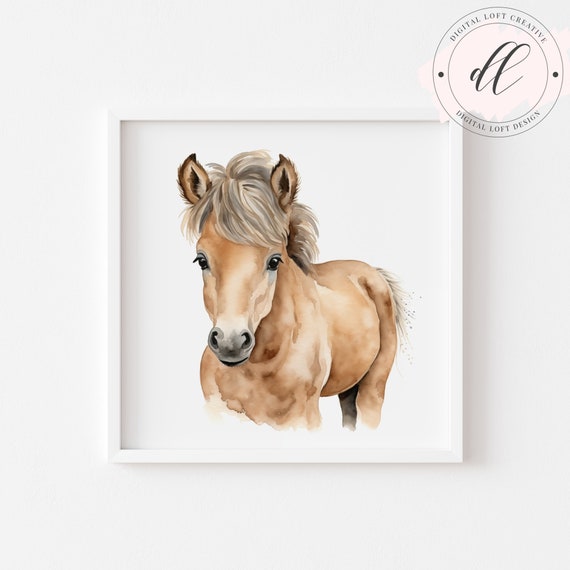Cute Buckskin Pony Print Rustic Home Decor Farm Animal Artwork Wall Art Equestrian Gift Animal Lover