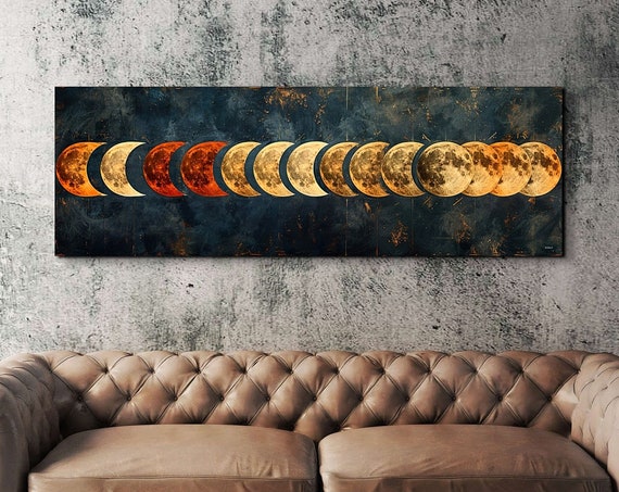 Panoramic Moon Phase Art Print