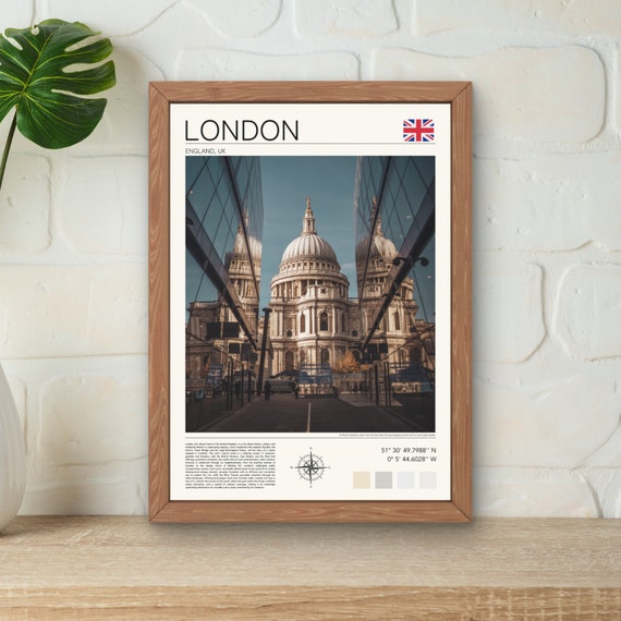 London Print London Art London Wall Art London St Pauls Cathedral Photo London England Gift London Poster
