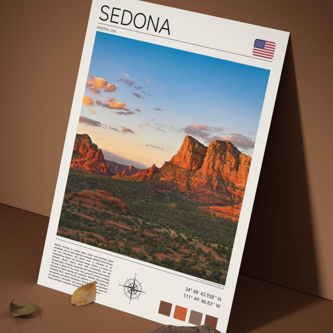 Sedona Print Sedona Arizona Wall Art Red Rock State Park Print Sedona Travel Print Sedona Wall Decor Sedona Poster Usa Travel - Image 5