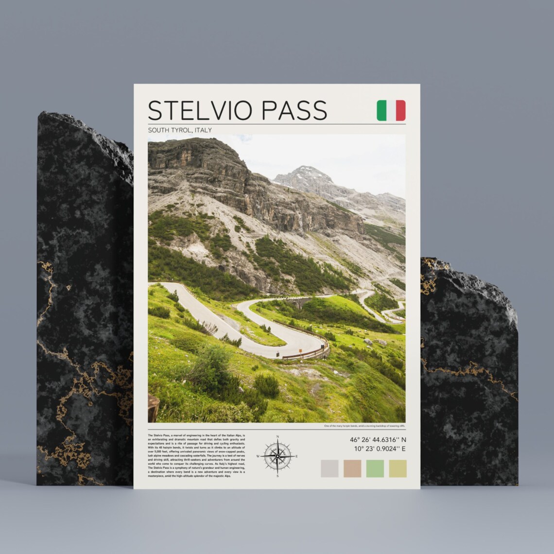 Stelvio Pass, Italy Alps Landscape Art Print - Image 2