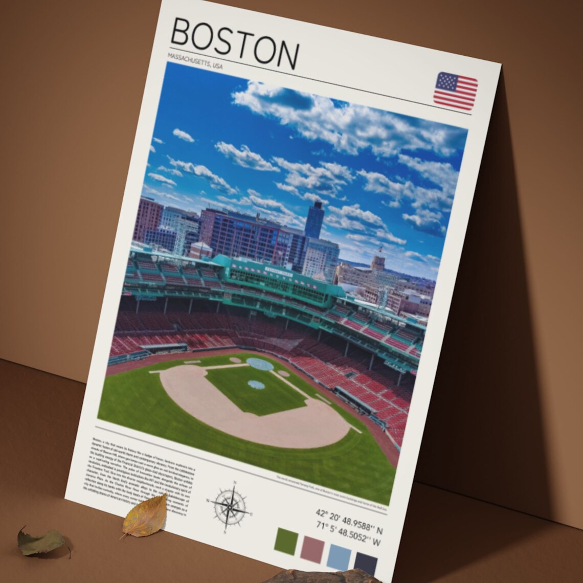 Boston Travel Poster, Massachusetts Wall Art - Image 4