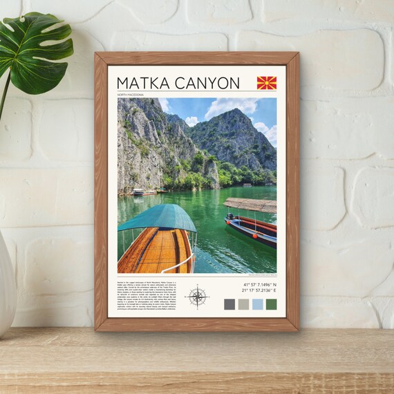 Matka Canyon Print Matka Canyon Art North Macedonia Wall Art North Macedonia Travel Art Matka Canyon Poster Balkan Print