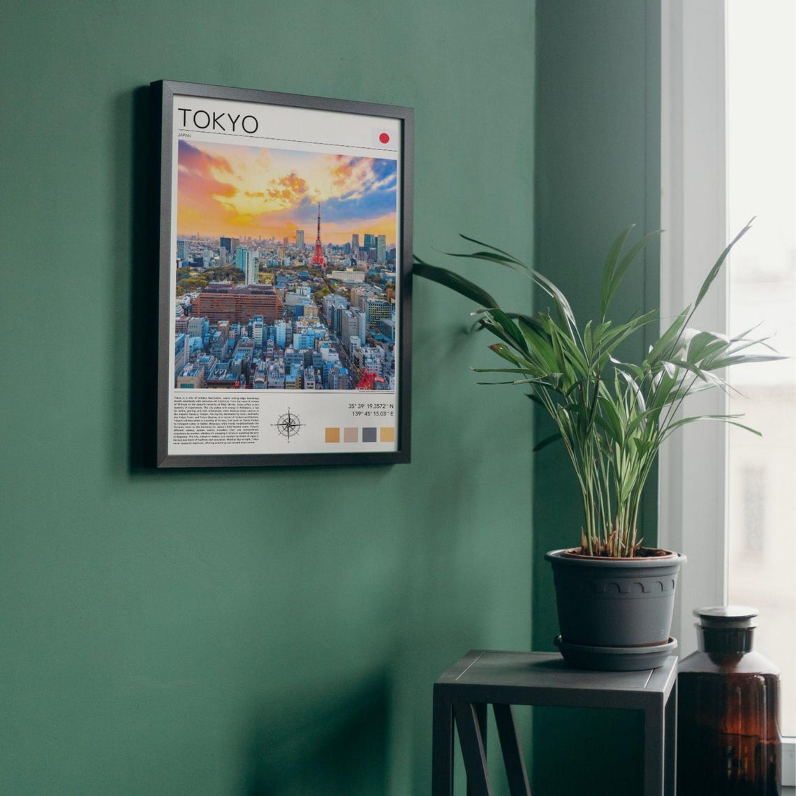 Tokyo Japan Tokyo Tower Sunset Skyline Golden Hour City View Poster - Image 3