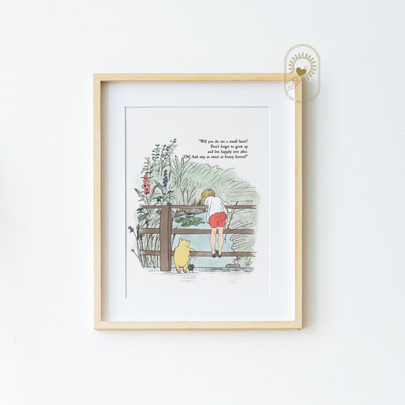Winnie The Pooh Nursery Wall Art, Classic Nursery