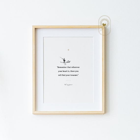 Wherever Your Heart Is Quote Art Print, Journey