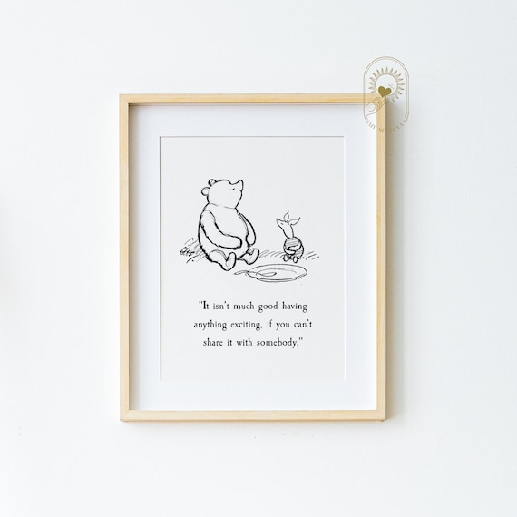 Winnie the Pooh Share Exciting Moments With Somebody Friendship Poster