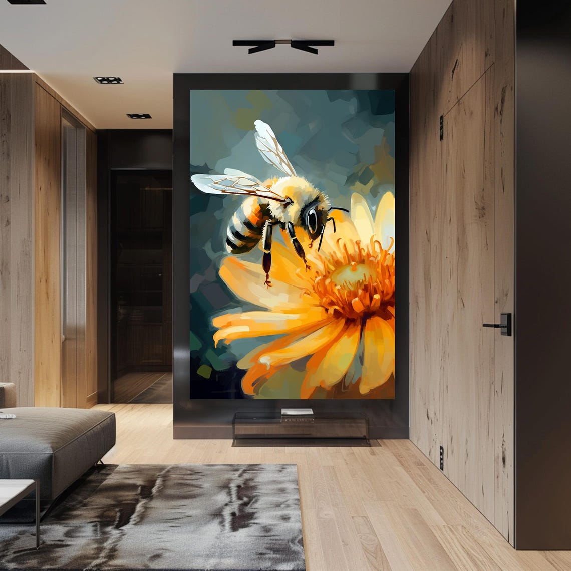 Bee Decor Flower Art Floral Art Print Wall Art Large Wall Decor Unique Gifts Housewarming Gift Maximalist Decor Art Decor - Image 6