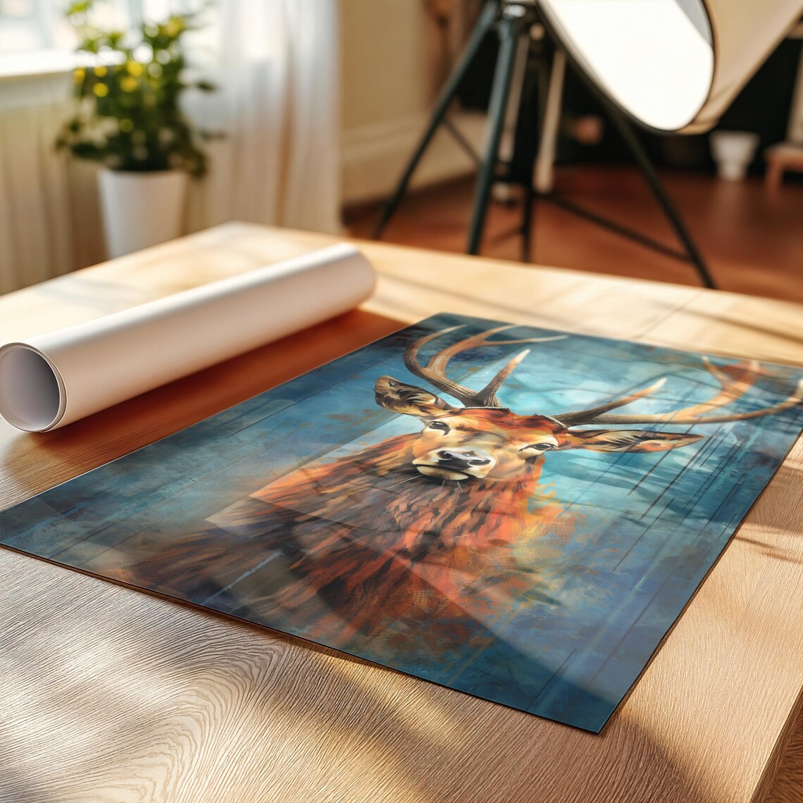 Bold Deer Poster, Modern Rustic Wildlife Decor - Image 3