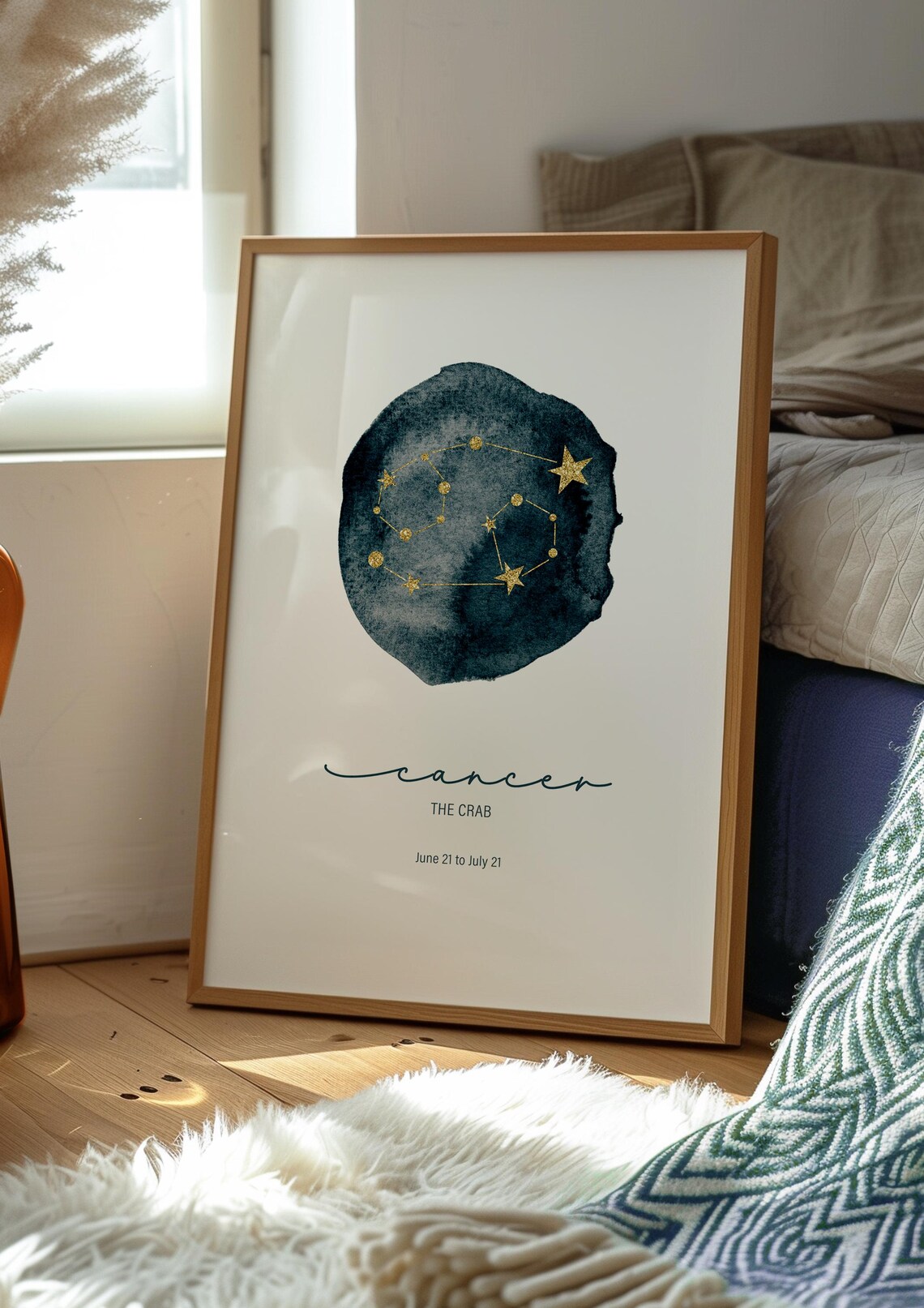 Cancer Vintage Retro Astrology Zodiac Poster - Image 3