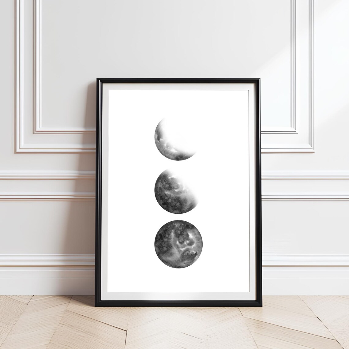 Minimalist Moon Phase Art Print, Celestial Decor - Image 2