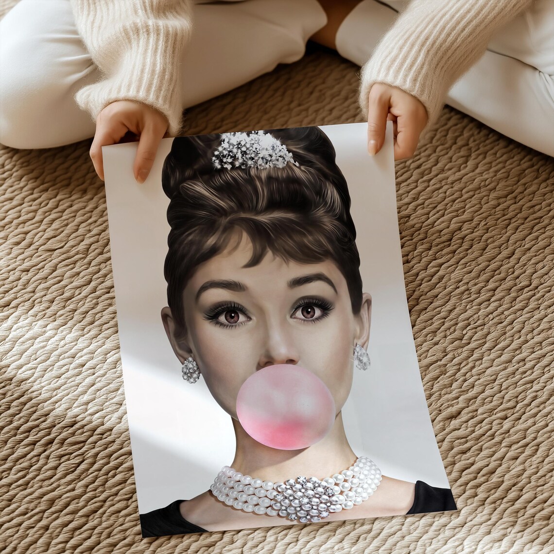 Audrey Hepburn Vintage Fashion Poster Print - Image 4
