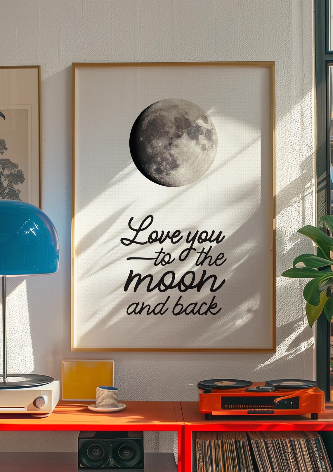 Love You To The Moon And Back, Minimalist Quote - Image 2