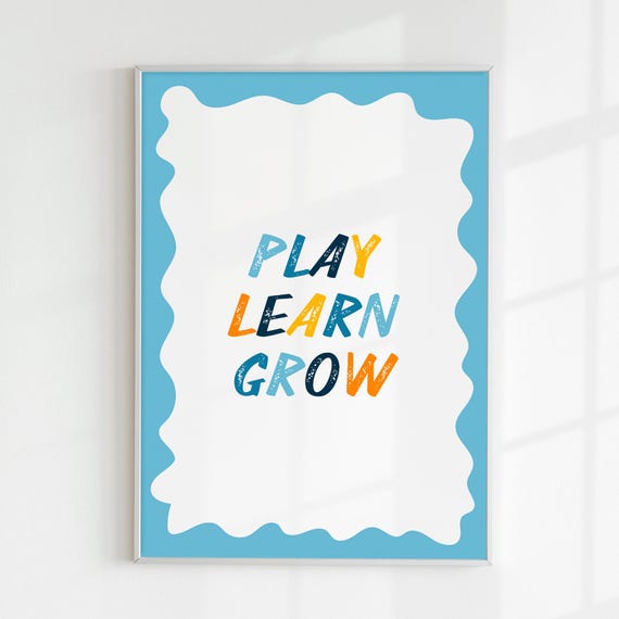 Toddler Playroom Wall Art Gender Neutral Nursery Decor For Kids Room Educational Poster Home Learning Space